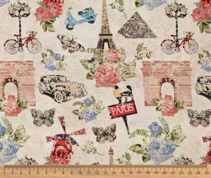 Parisian - 100% Cotton Fabric - 10cm Increments