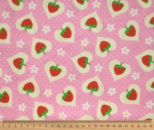 Strawberry Pop 100% Cotton Fabric - 10cm Increments