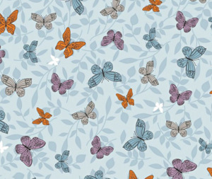 Butterflies 100% Cotton Fabric - 10cm Increments