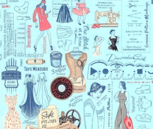 Sew Vintage 100% Cotton Fabric - 10cm Increments