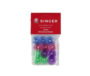 Essential Accessories: Singer Coloured Bobbins 12 Pack
