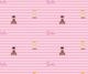 Barbie World Pink Stripe 100% Cotton - 10cm Increments