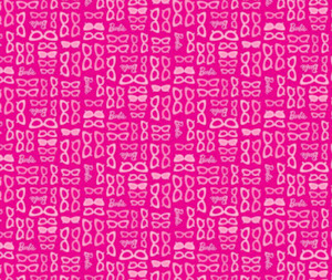 Essential Fabric: Barbie World Hot Pink Glasses 100% Cotton - 10cm Increments