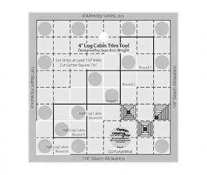Creative Grids Rulers: Creative Grids 4" Log Cabin Trim Tool Quilt Ruler