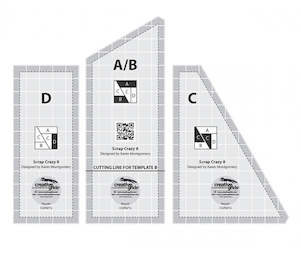 Creative Grids Rulers: Creative Grids Scrap Crazy Templates Quilt Ruler Set