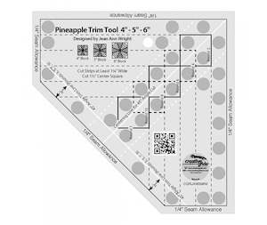 Creative Grids Pineapple Trim Tool Mini Quilt Ruler
