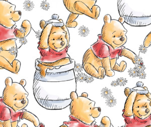 Disney Fabrics: Winnie the Pooh 100% Cotton Fabric - 10cm Increments