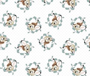 Disney Fabrics: Bambi Nursery 100% Cotton Fabric - 10cm Increments