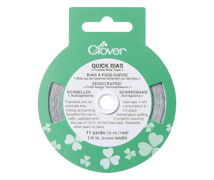 Clover Fusible Bias 6mm x 10m - Silver