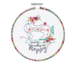 Hand Embroidery: Dimensions Embroidery Kit - Sew Happy