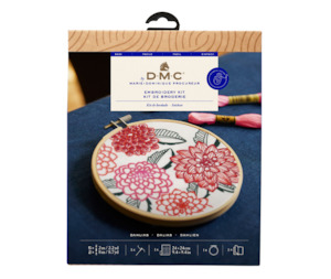 Hand Embroidery: DMC Embroidery Kit - Dahlias
