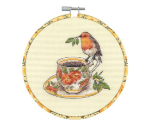 Hand Embroidery: Dimensions Embroidery Kit - Birdie Teacup CC