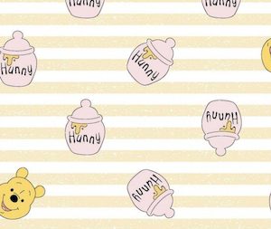 Winnie the Pooh Nursery 100% Cotton Fabric - 10cm Increments