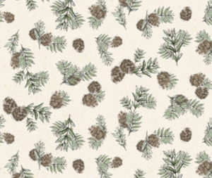 Wildwood Pine Cones Cream - 10cm Increments