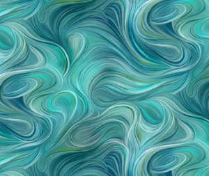 Kiwiana: Kiwiana Basket & Blooms Swirl Blue - 0.1m