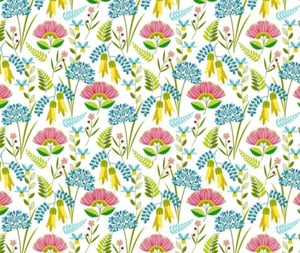 Kiwiana Twilight Flowers White - 0.1m