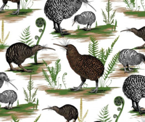 Kiwiana: Kiwiana Native Treasures Kiwi White