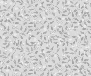 Christmas: Stof Christmas - Holly - Grey/Silver
