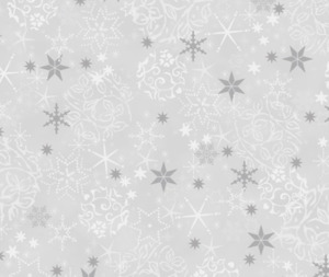 Stof Christmas - Stars and Vines - Grey/Silver