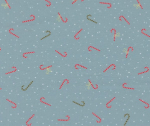 Christmas Fabric: Candy Canes Igloo - 0.1m 100% Cotton Fabric