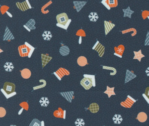 Handmade Ornaments Midnight - 0.1m 100% Cotton Fabric