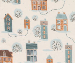 Snowy Town Pearl - 0.1m 100% Cotton Fabric