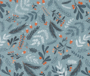 Holly and Pine Igloo - 0.1m 100% Cotton Fabric