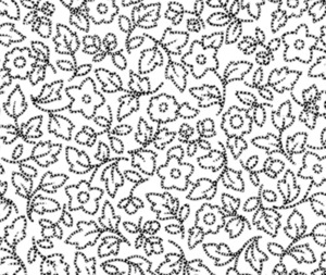 Salt and Pepper Black Flowers on White