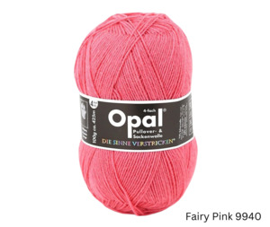 Wool: Opal Uni Plain Sock Yarn 4ply - Various Colours