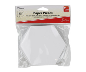 Sew Easy Paper Pieces – Hexagons 2.5" White x 100pc