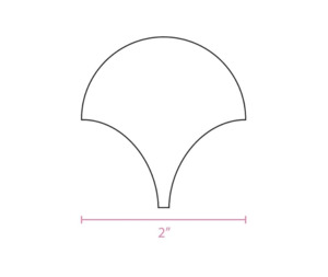 Paper Piecing: English Paper Piecing - Clamshell 2" - 100 Pieces