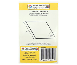 Paper Piecing: Paper Pieces - 6 Pointed Diamond 1" - x75
