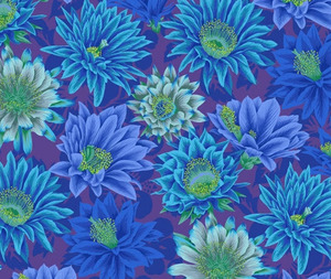 Fabric: Kaffe Fassett Cactus Flower BLUE - 0.1m