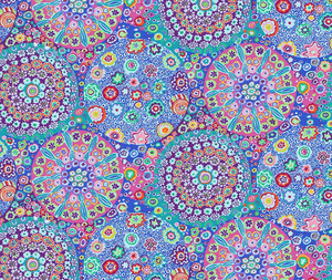 Fabric: Kaffe Fassett Millefiore AQUA - 0.1m