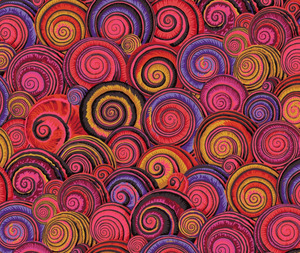 Fabric: Kaffe Fassett Sprial Shells Red - 0.1m