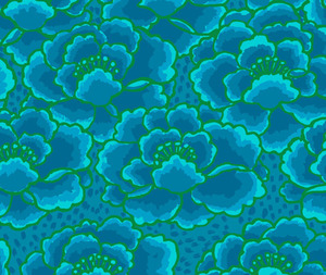 Fabric: Kaffe Fassett Tonal Floral Turquoise - 0.1m
