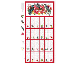 Kiwiana: Kiwiana Festive Advent Calender Panel 60cm Wide