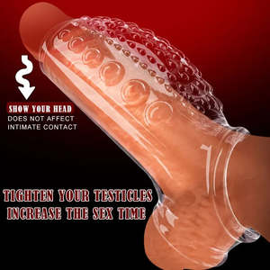 Men: Cock Ring Penis Sleeve Penis Enlargement Granule Clitoris G-spot Stimulate