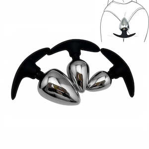 Underwear outdoor metal silicone anal beads butt plug  for men or women