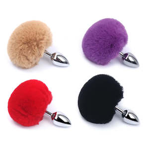 BDSM Sex Toys Hair Ball Rabbit Tail Anal Plug