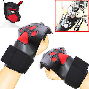 Sex Toy: BDSM Bondage Slave Dog Paw Gloves Set for Women or Men