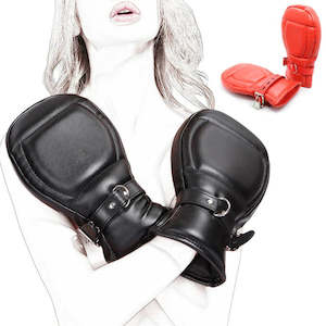 Unisex Leather Bdsm Bondage Palms Mitten Fetish Slave Pet Role Play