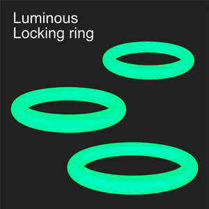 Men: 3PCS Cock Rings Flash In The Night Lock Durable Silicone Penis Ring Sex Toys For Men