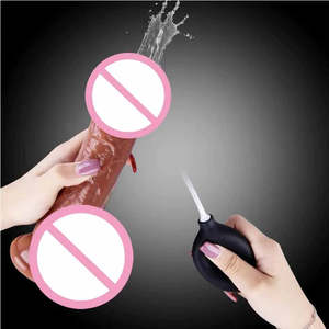 Penis Squirting Dildo Realistic Big Anal Strap-on Lesbian Ejaculating Dildo For Women