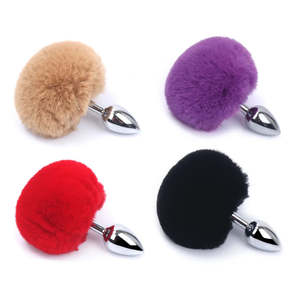 Unisex: BDSM Sex Toys Hair Ball Rabbit Tail Anal Plug
