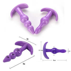 Unisex: Anal Beads Jelly Anal Plug Butt Plug G-spot Prostate Massager Silicone For Woman or Men