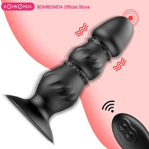 Wireless Remote Anal Dildo Male Prostate Massager Strong Sucker Unisex