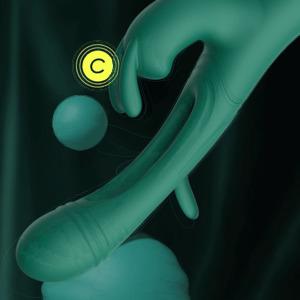 3 In 1 G-Spot Dildo Rabbit Vibrator Flapping Vaginal Massager Female