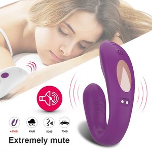 U-shape Wireless Remote Controlled Wearable Dildo Vibrator Female Dual Motor Cli&hellip;