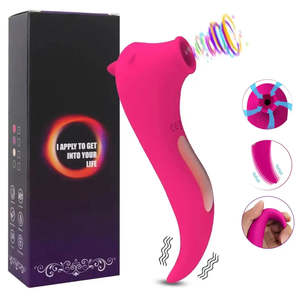 Dual Motors Vibrator Sucking AV Wand Tongue Licking Sextoy Female Masturbator For Women